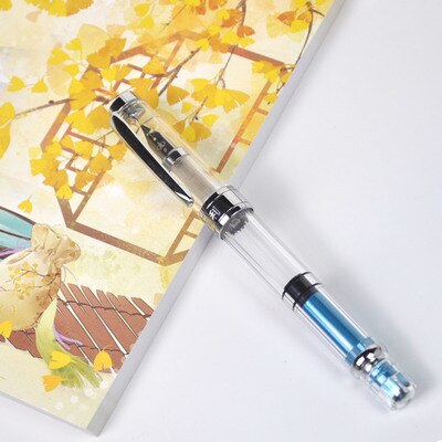 Wing Sung 3008 Piston Fountain Pen Big Volume Demonstrator Fountain Pen F EF Nib Wingsung Fountain Pen