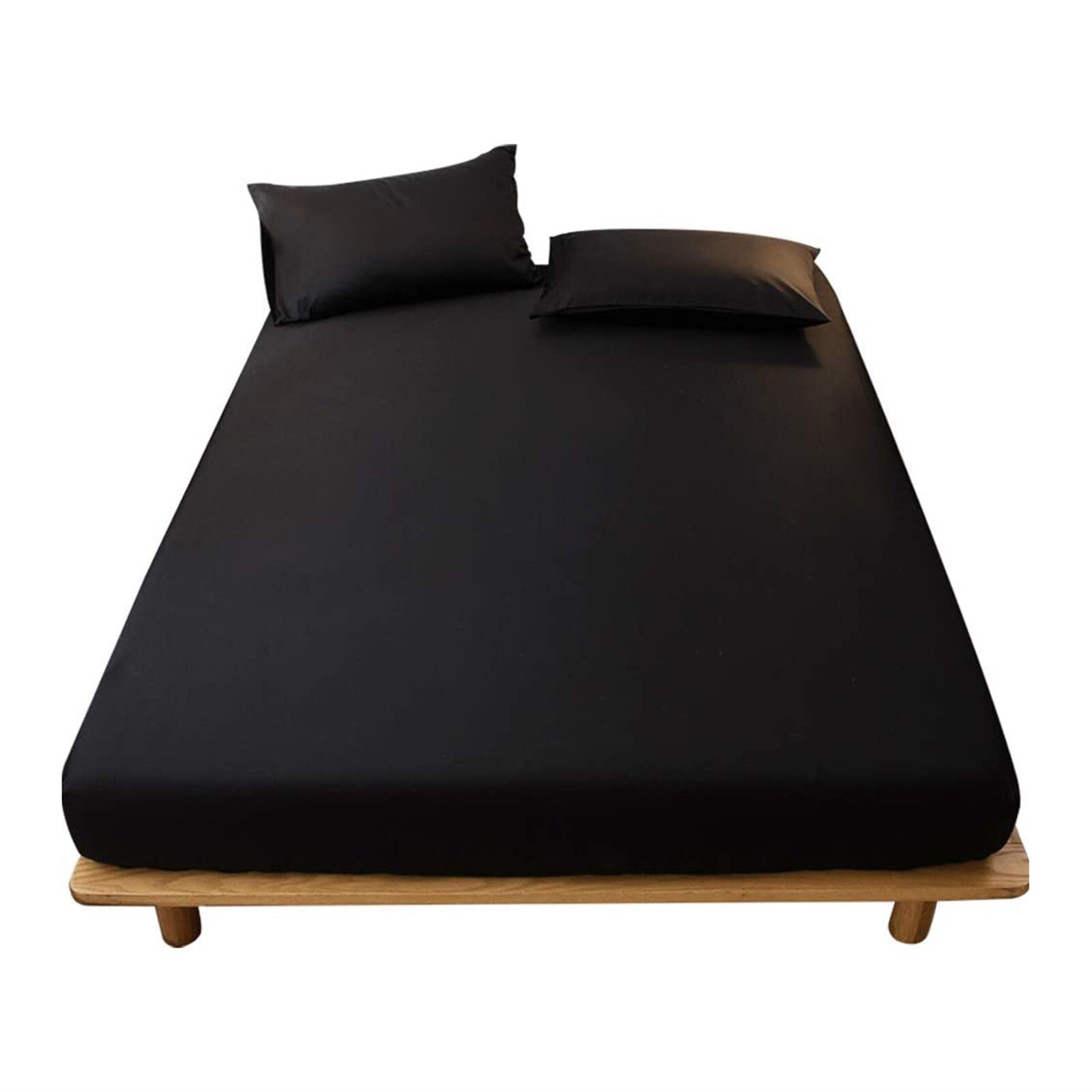 Zachte Polyester Hoeslaken Matrashoes Absorberende Sneldrogende Lakens Effen Kleur Bed Mat Grijpers Elastische Band Bed Cover
