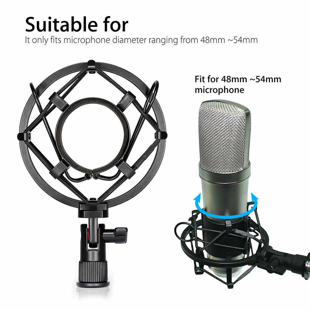 Practical Locking Knob Protective Microphone Shock Mount Mic Holder Studio Recording Condenser Clip Broadcast Spider Computer