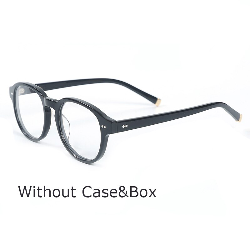 Johnny Depp Optische Brilmontuur Brillen Mannen Arthur Stijl Met Case & Box Computer Clear Lens Brillen Frame Mannelijke YQ002: YQ002 black