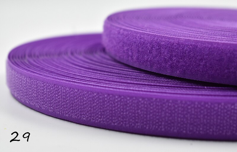 2cm 24m par krog og løkke selvklæbende tape velcro fleksible wrap sko tøj tape nylon sy på trykknapper: 29 24m par