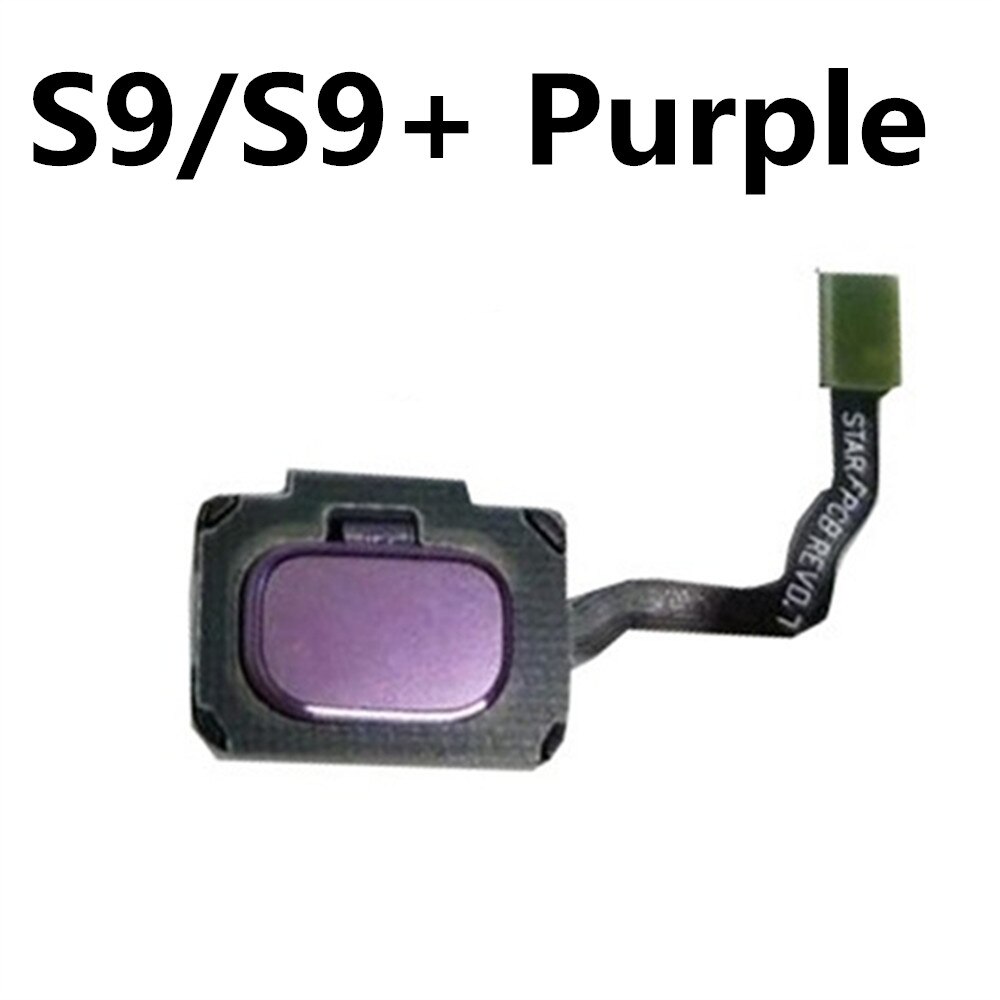 Sensor de huella dactilar para Samsung Galaxy, piezas originales, botón de inicio, Cable flexible, para S9, S9 + Plus, SM-G960, G965, G960F, G965F: PURPLE