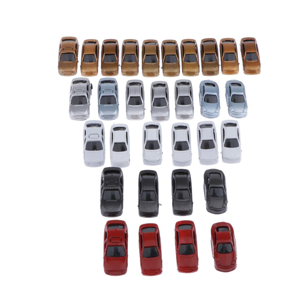 30 Stuks Painted Model Auto Building Trein Layout N Schaal 1:150