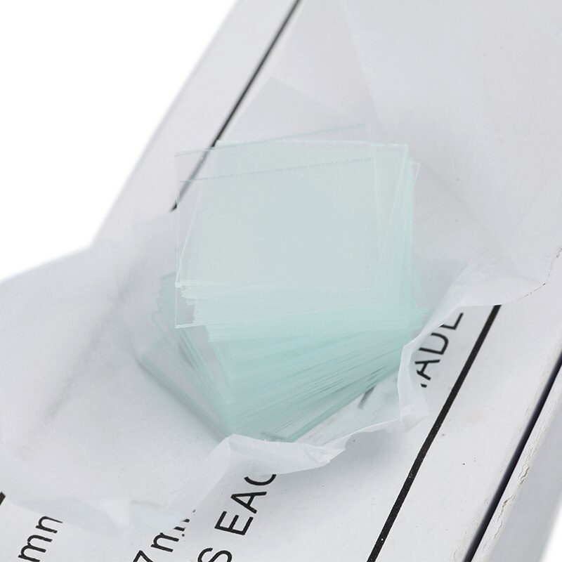 1000 kpl optinen 20 x 20mm pituinen biomikroskooppi mikroskooppi lasilevyjen kansilevyt tyhjät objektilasit laboratorioalan opiskelijoille