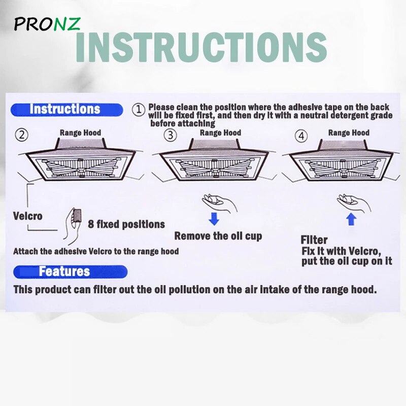 Kitchen Oil Sticker Disposable Kitchen Oil Filter Paper Absorbing Paper Non-woven Anti Oil Cotton Filters Filter Non-Woven