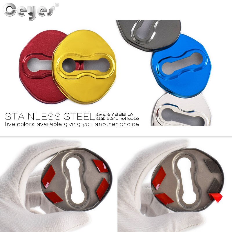 Ceyes Oem Stickers Lock Covers Voor Mitsubishi Outlander Lancer 10 Pajero l200 l300 2 3 4 Asx Auto Styling Decor auto Accessoires