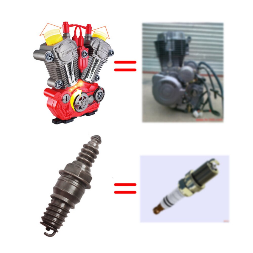 Enfants Simulation jouets moto moteur révision jeu ensemble avec lumière son bricolage assemblage mécanicien Kit enfants jouet éducatif