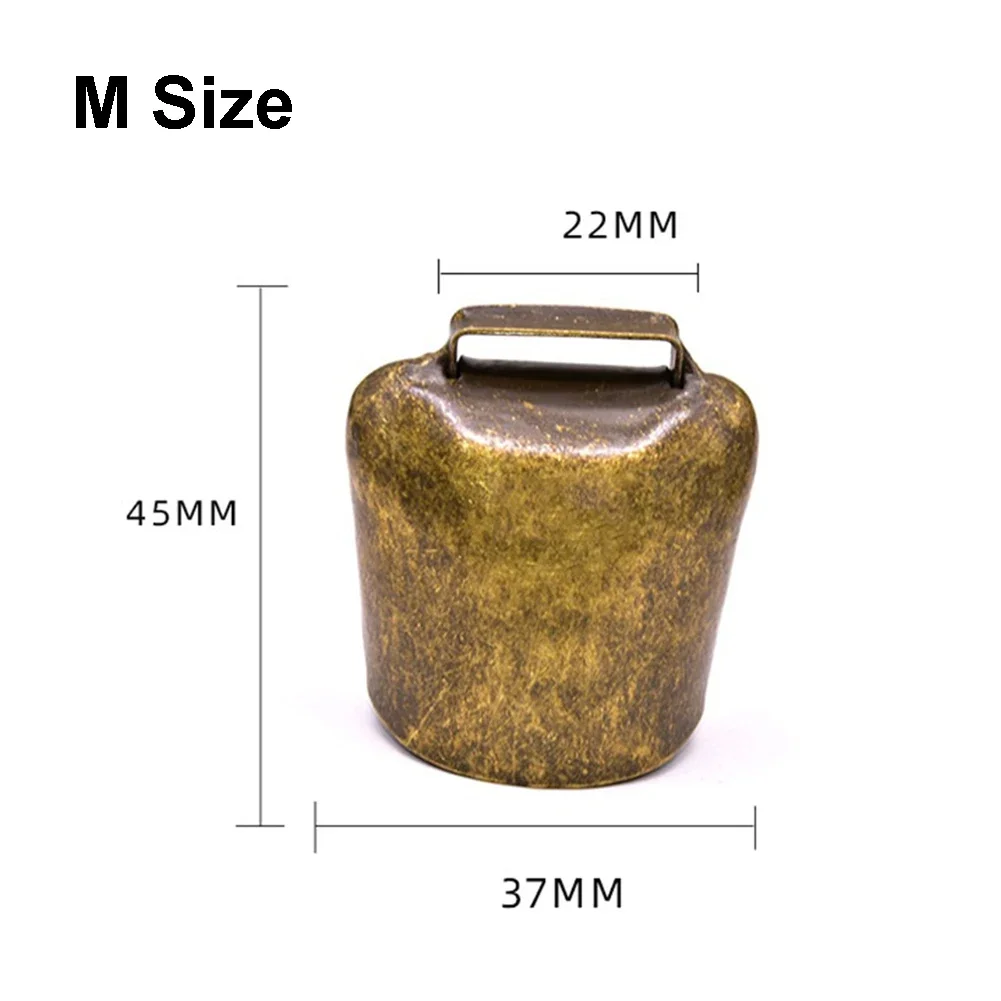 Campana de Metal para pastoreo, campana para ovejas y vacas, campanas de cobre para ganado, ovejas, campana fuerte para animales, accesorios de campana de posicionamiento para vacas y ovejas: Gris claro