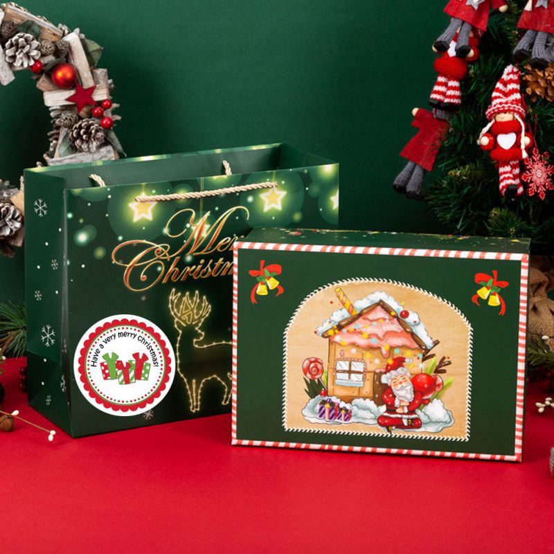Christmassanta Claus Stickers Ronde Cirkel Gezicht Stickers Voor Kerst Feest Decoraties, Kerst Geschenkdoos Stuffer Filler Stic