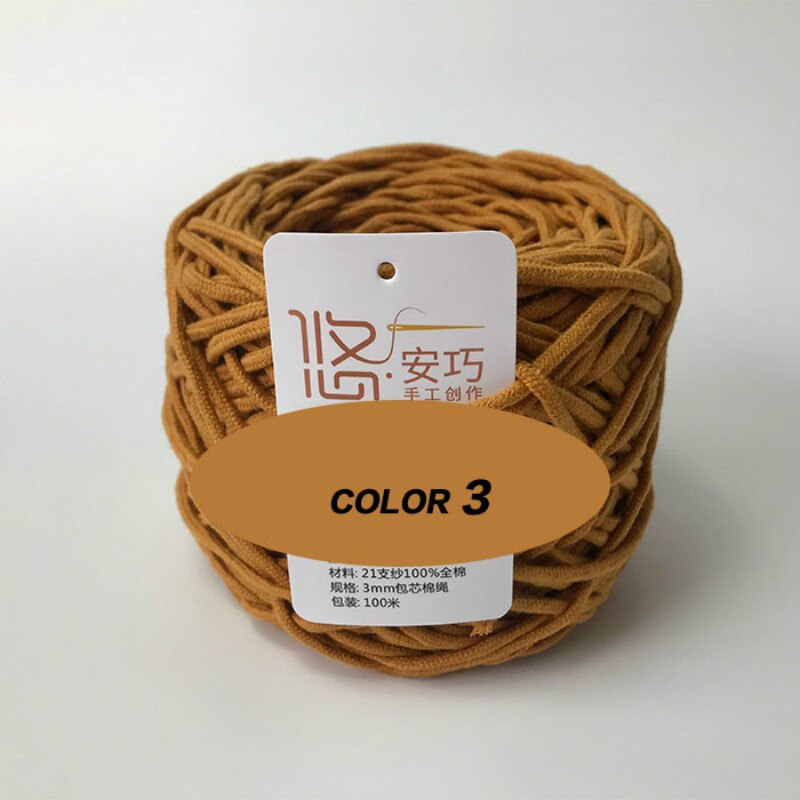 3mm Macrame Cord Yarn 100% Cotton Braided Rope Waving Twisted-Cord For DIY Crafts Knot Handbags Wall Hanging Plant Hanger Pillow: 3