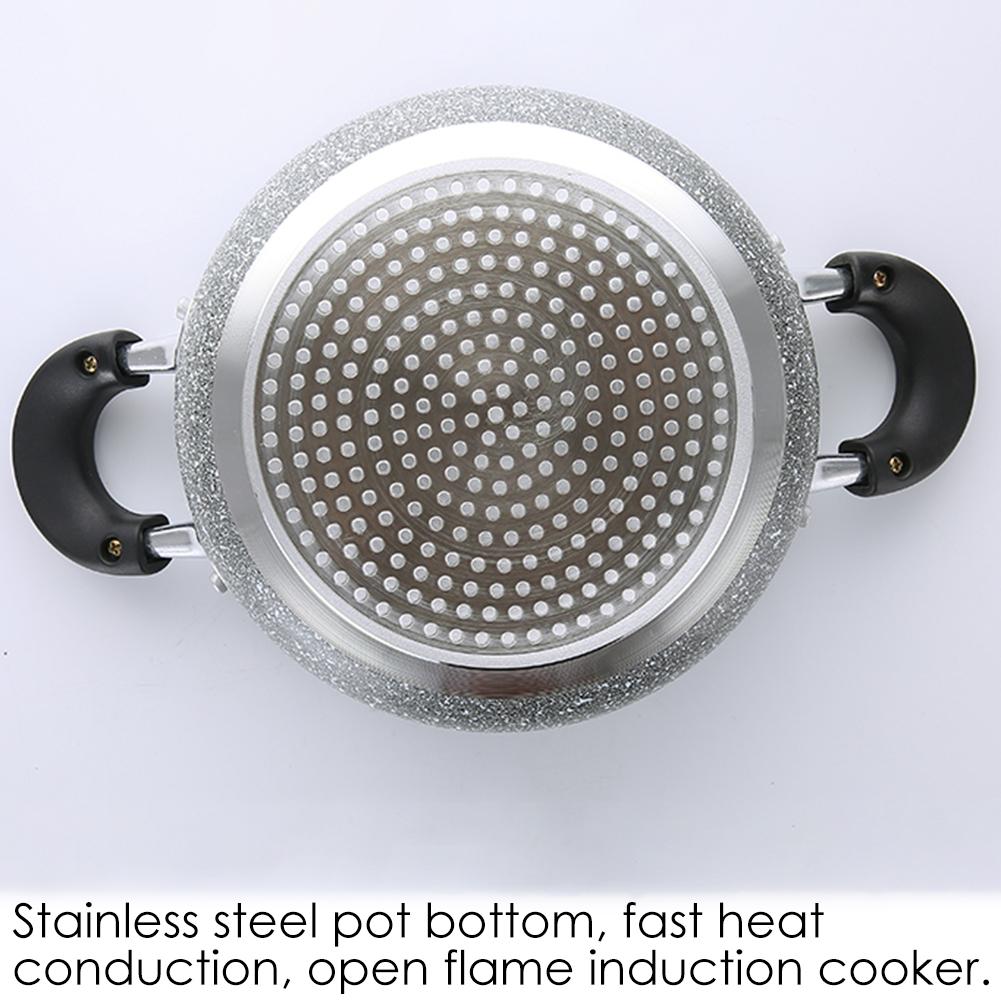 Kitchen Stone Soup Pot Non-stick Cooker Induction Cooker Pot 20cm Double Ear Household Side Burner Pot