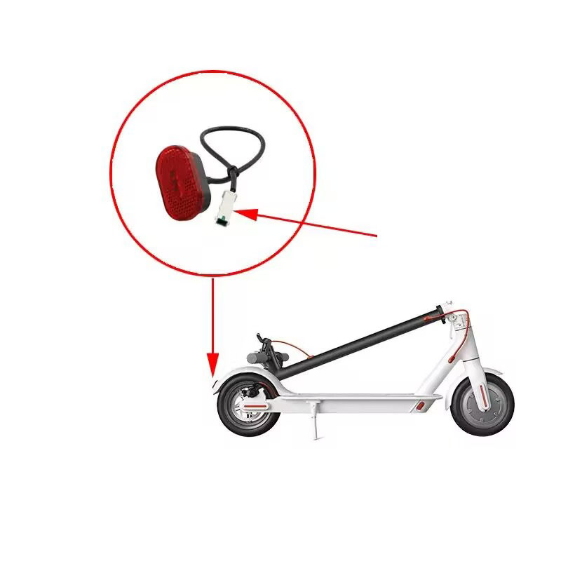 Tillbehör för elscooter, skärmskydd, bakljus, varningslampa, bakre bakljus, tillbehör till xiaomi 1s/ pro 2/mi3