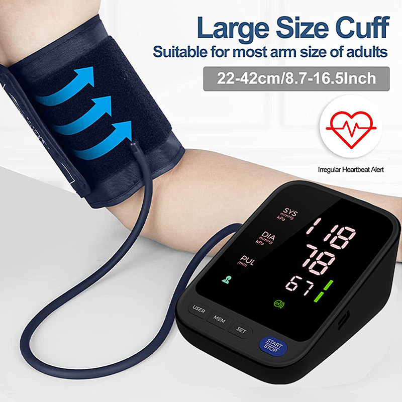 blood pressure measuring device Portable Tonometer Digital Tensiometer Heart Rate upper Arm Automatic Monitor