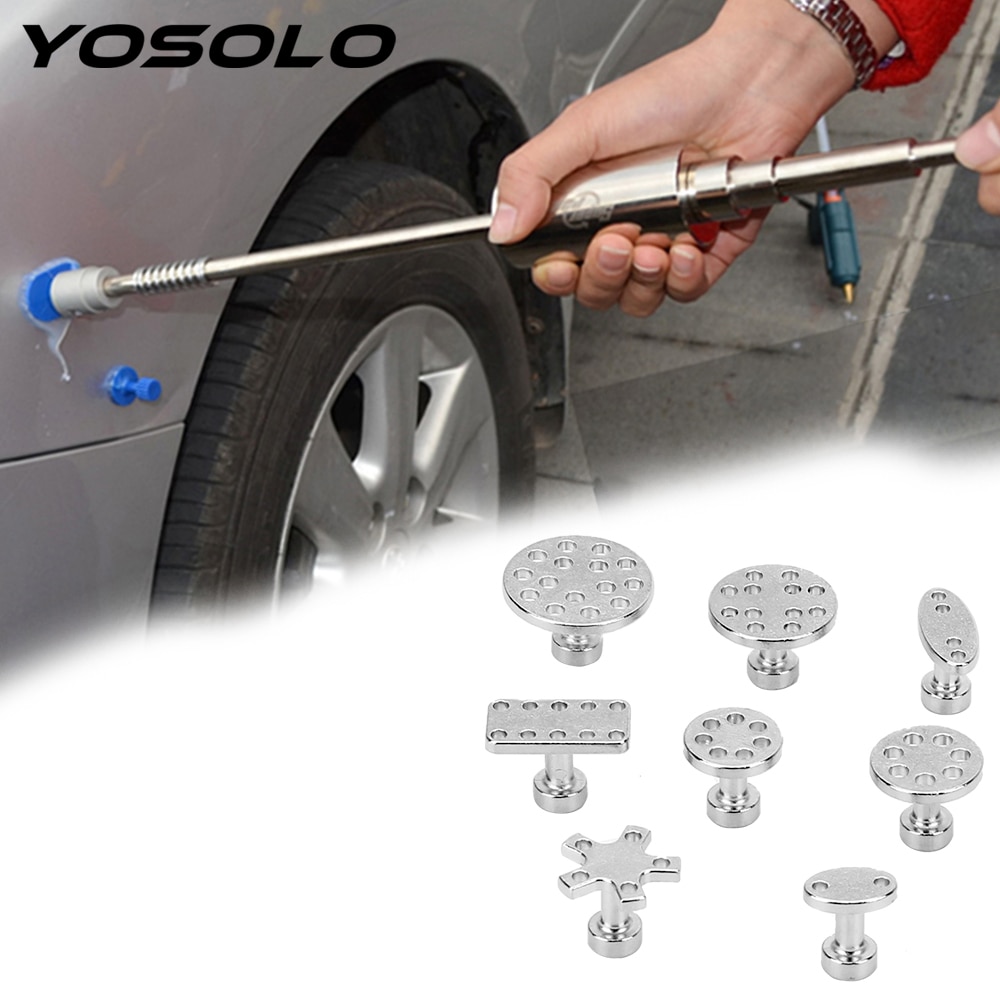 YOSOLO 8 stuks Pakking Zinklegering Auto deuk reparatie puller Remover Tools Auto Reparatie Tools