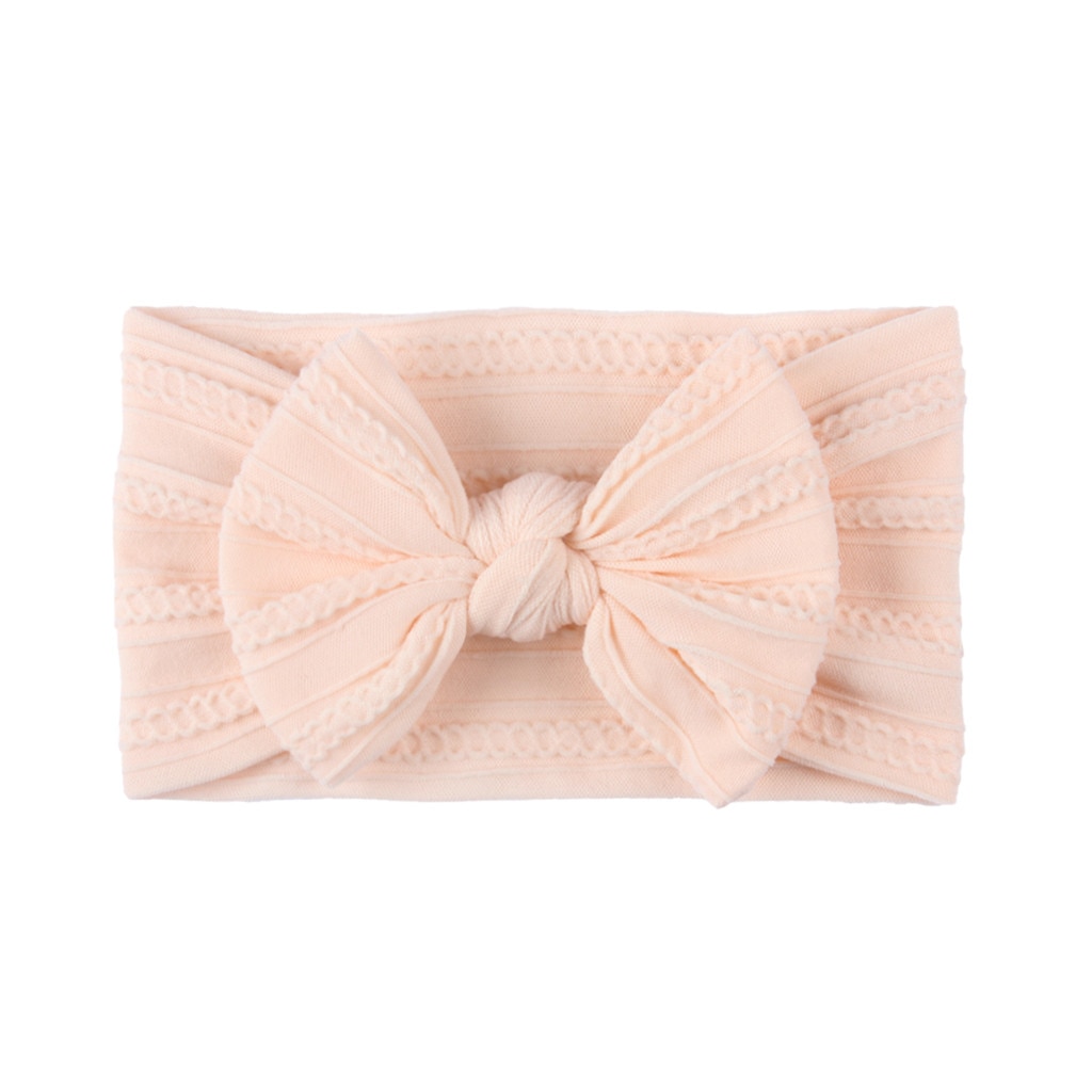 Newborn Baby Coronet Girl Headdress Hair Accessories Solid Headbands For Children Hair Bands Bow Headwears Headband On The Head: C