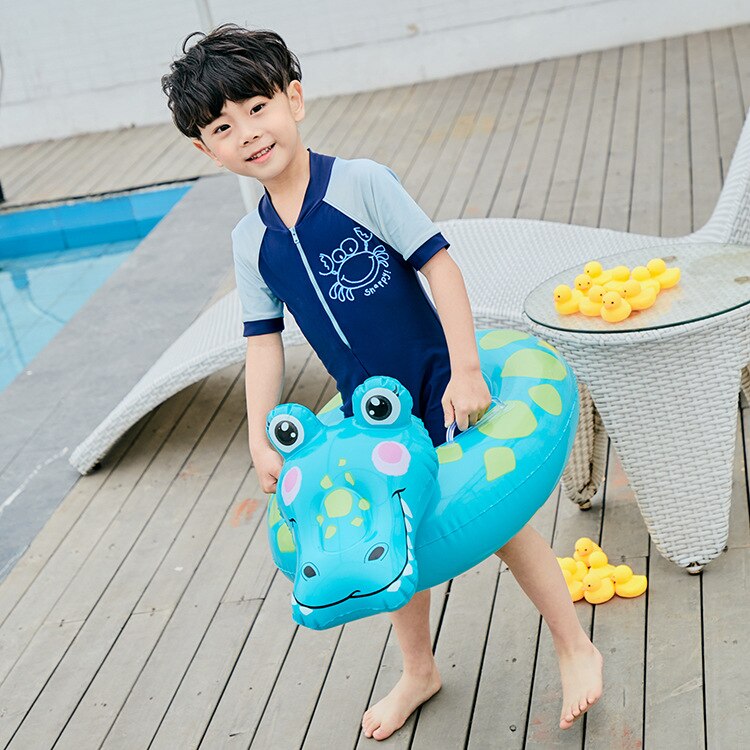Niños natación círculo Animal barco mano inflable natación círculo grueso asiento inflable anillo niños dibujo Animal anillo