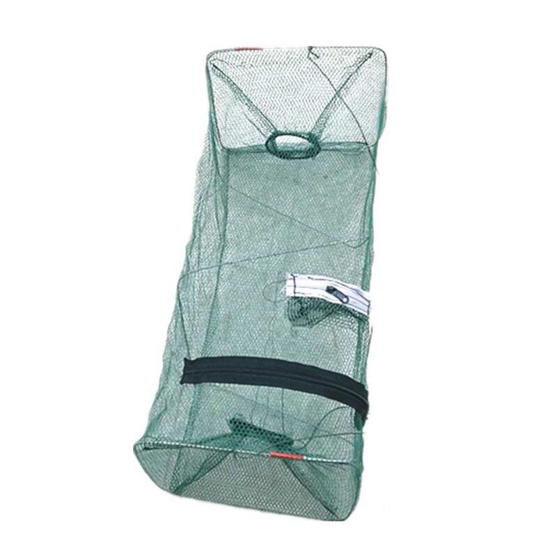 Mesh Fishing Net Crayfish Lobster Shrimp Prawn Hand Foldable Fishing Network Cage Random Color