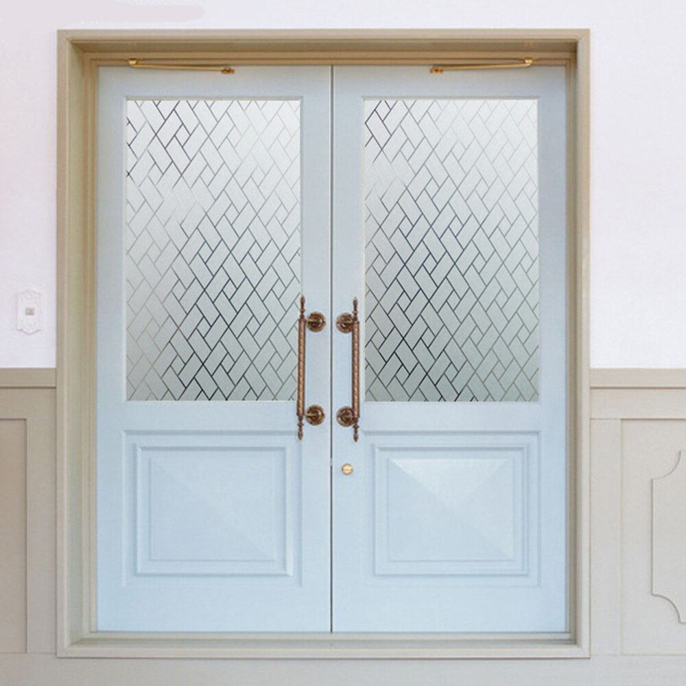 1pc Frosted Window Film Non-adhesive Reustable Translucent Glass Film Window Sticker for Meeting Room