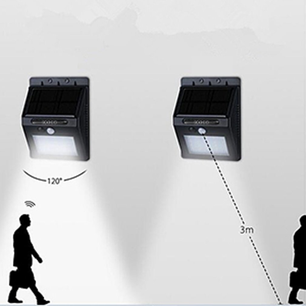 ICOCO Intelligent Safety LED Light Control Solar PIR Motion Sensor Light Waterproof Solar Wall Lamp Heat Proof Energy-saving
