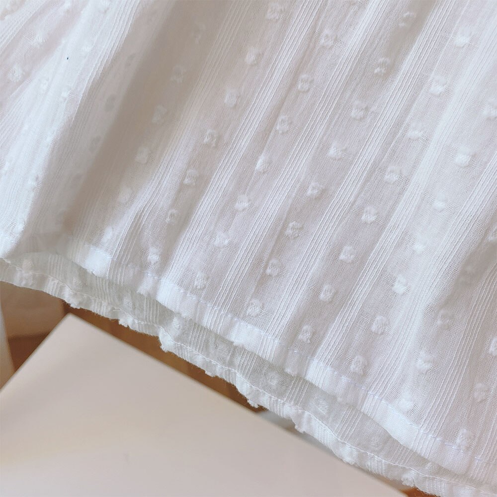 Blusas y Tops para niñas de otoño Amya , blusas blancas de encaje de Color sólido de princesa para niña bebé, Tops de manga larga, ropa para niños de cumpleaños