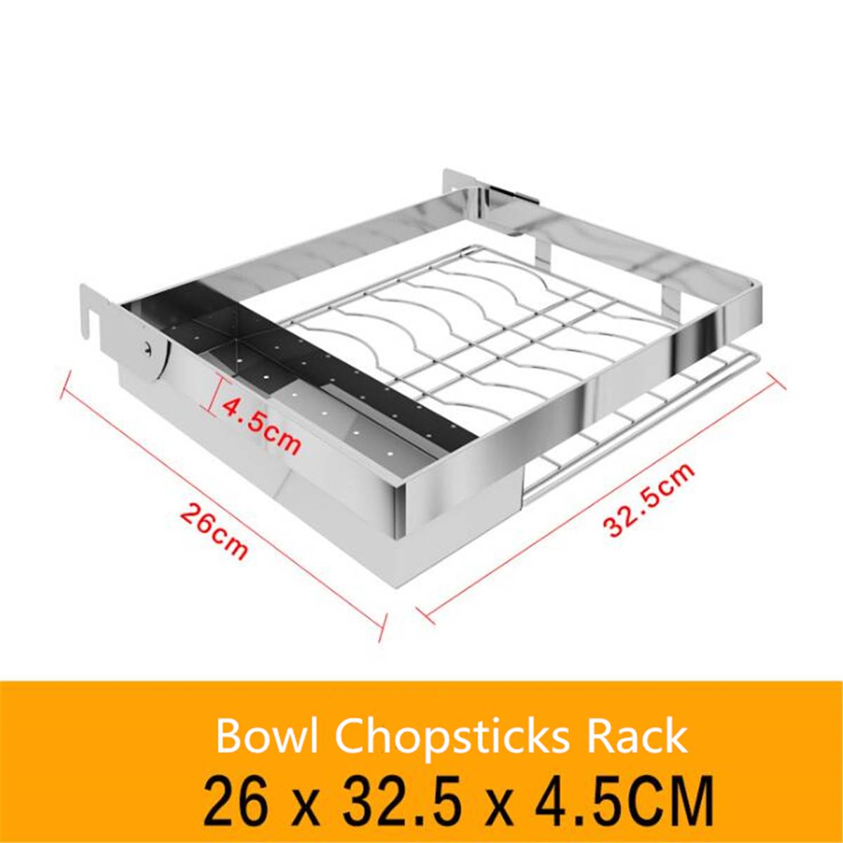 Stainless Steel Kitchen Shelf Storage Holders Bowl Dish Rack Organizer Utensils Storage Supplies Drying Bowl Sink Rack: Bowl Chopsticks