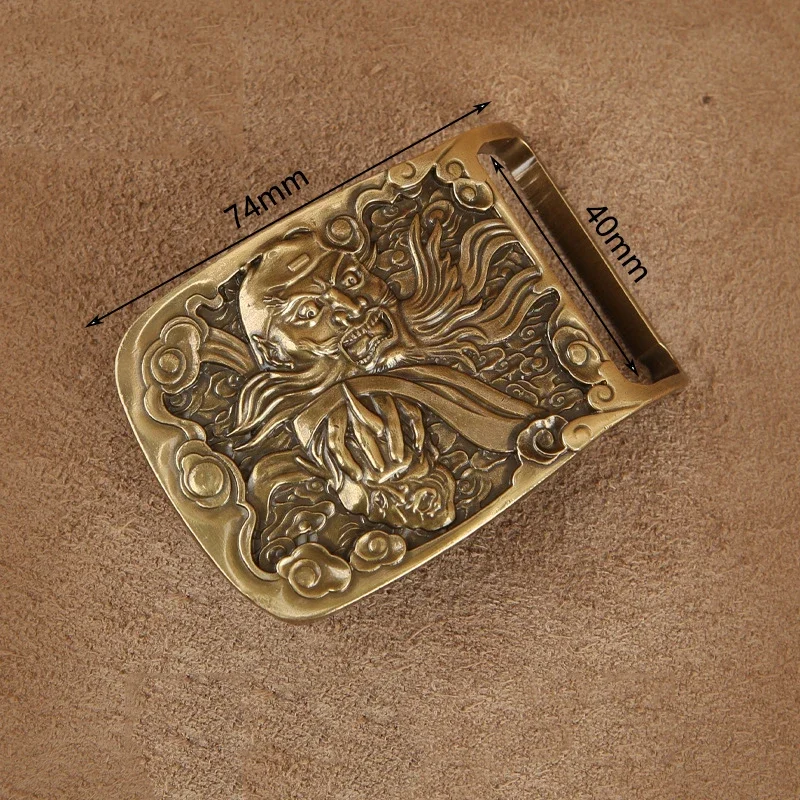Deepeel-hebillas de cinturón de latón puro para hombre, de acero inoxidable, 39/40mm, 37-38mm, cinturones de cuero DIY, accesorios de Hardware artesanal, 1 ud.: Marfíl