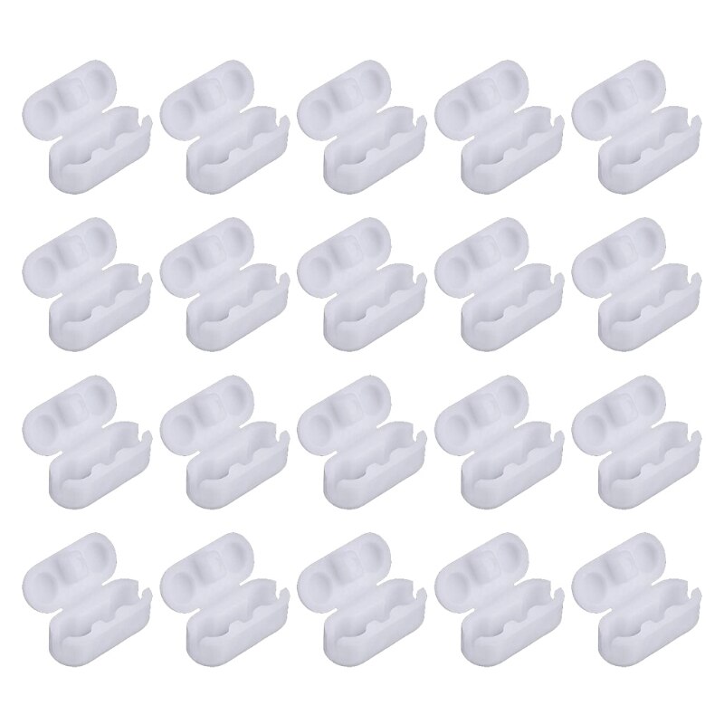 20Pcs White Plastic Beaded Chain Connector Vertical Roman Roller Shades Blind Window Curtain Chain Replacement Cord Clip