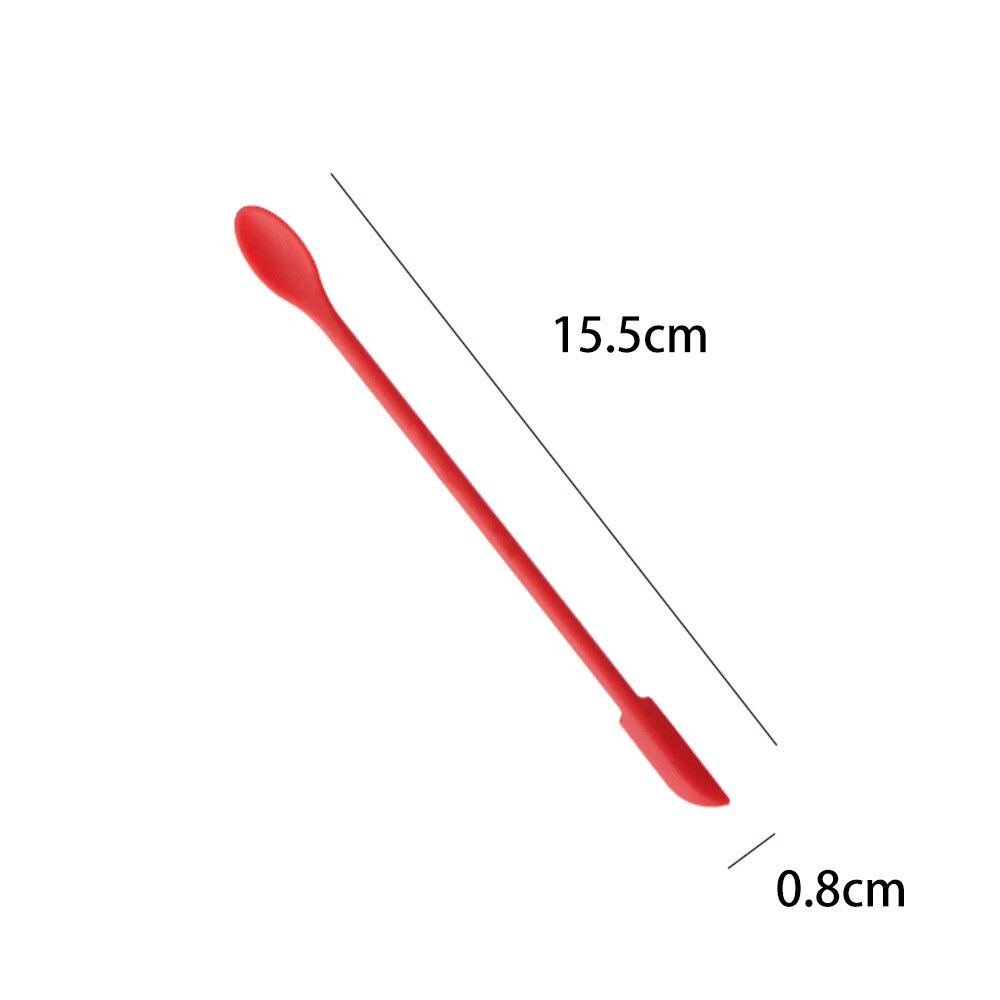 1/3/4Pcs Mini Silicone Spatula For Thin Jar Honey Makeup Butter Cake Spatula Double Head Spoon Spatula Set Kitchen Accessories: Red S