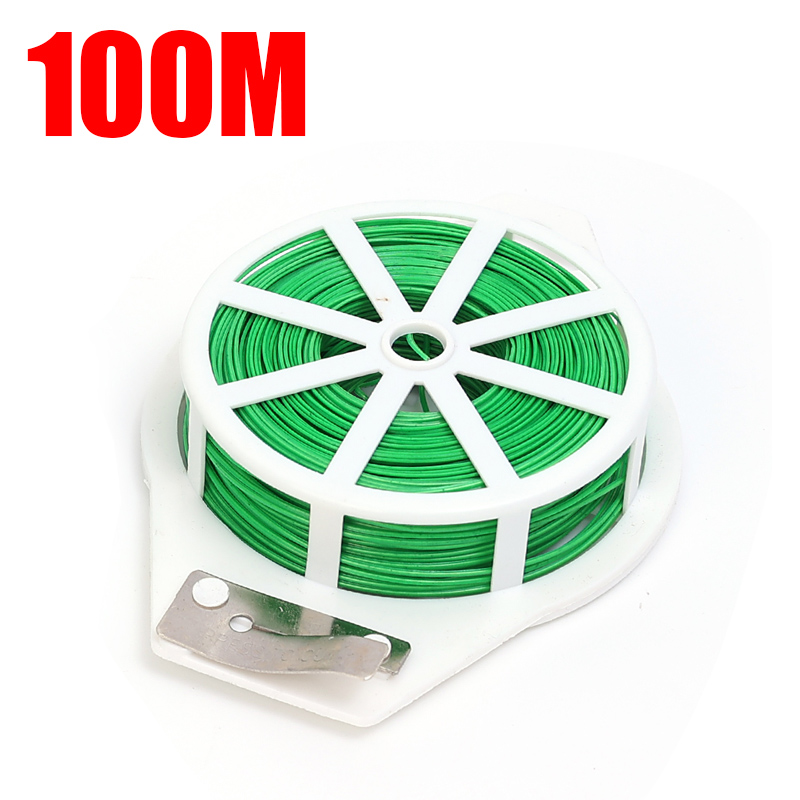 Fil de Cerclage de Jardin Flexible pour Plantes, 20/100m, Liaison, Faisceau de Fer, Fleur, Câble de Support d'Escalade, Ficelle, Canne en Bambou, Outil Rond: Or