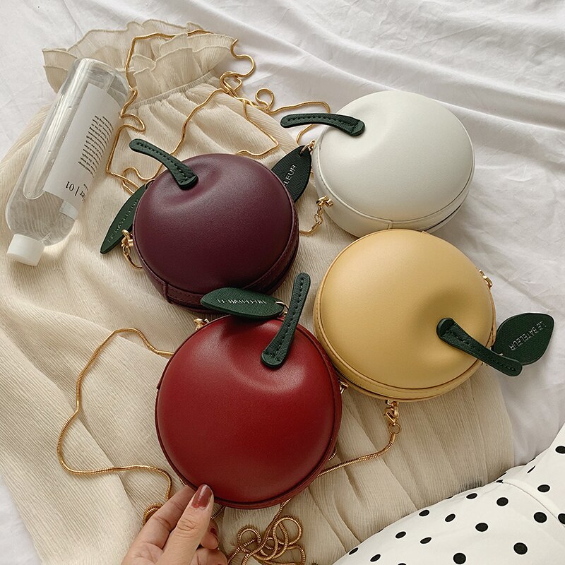 Mini Cherry Cross Body Bags Voor Meisjes Chain Schoudertassen Leuke Fruit Bag Pu Lederen Dames handtassen