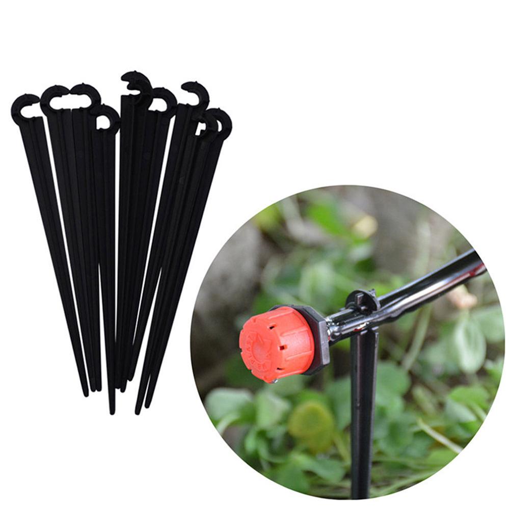 50 stk 11cm holdbare plastik kroge stilke fast støtteholder til 4/7 drypvandingsvandslangesystem haveforsyning
