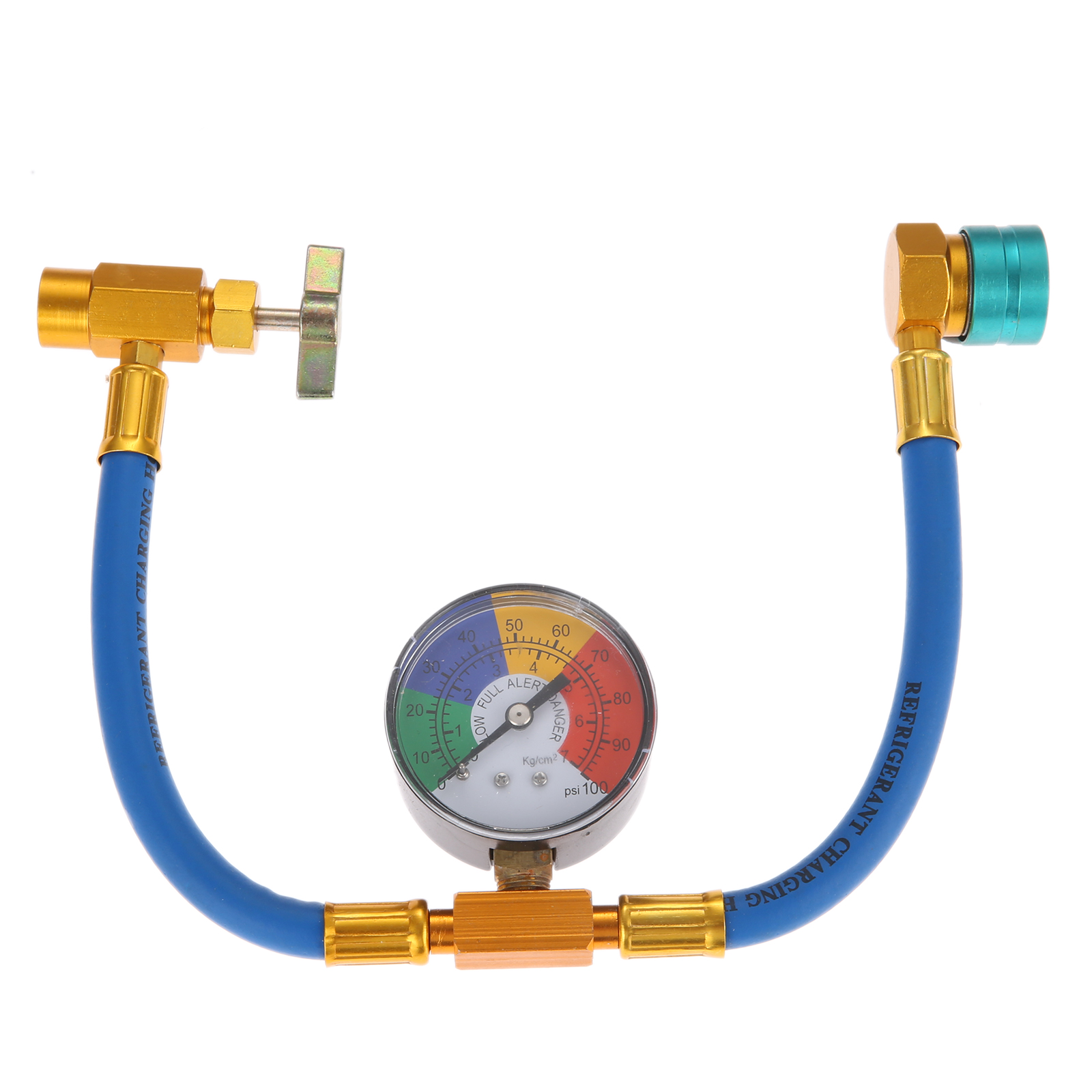 Low Side R1234yf R1234YF U-Charge Hose 14mm Female Refrigerant Measuring Recharge Adapter Pipe Air Conditioner Car Gauge