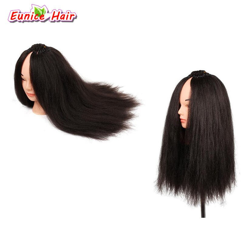 Extensions capillaires brésiliennes synthétiques sans cheveux gris pré-boucle, au Crochet, 18 pouces
