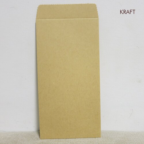 50 pcs 170x85mm (6.6 "x 3.3") couleur papier enveloppe verticale Style chinois enveloppe: Kraft