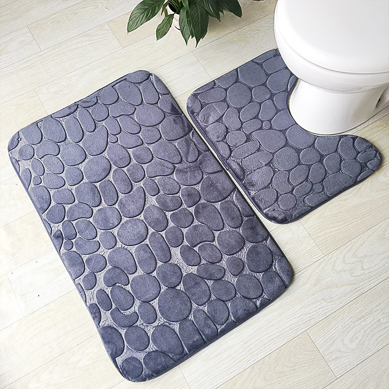 Zeegle Bathroom Mat Set Microfiber Carpet For Bathroom Toilet Lid Cover Bath Mat for Home Decoration Absorbent Bathroom Rugs Set
