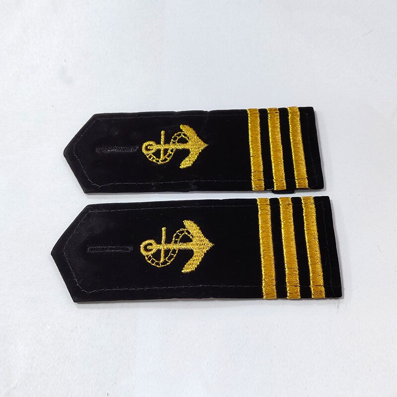Uniforme de chemise de la marine américaine 10 paires, Badge d'épaule, hélice ancre, épaulettes à bande dorée, décor de vêtements artisanaux pour Costume de la marine: Anchor 3