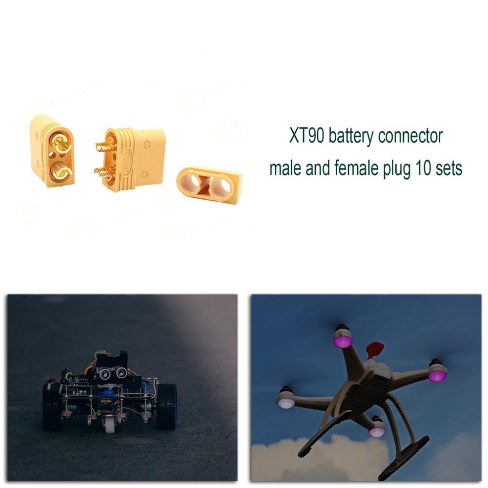 10 Pairs XT90 Stecker Batterie Anschluss Set Hohe strom Männlich Weiblich Vergoldete Bananen Stecker für RC Modell Teile