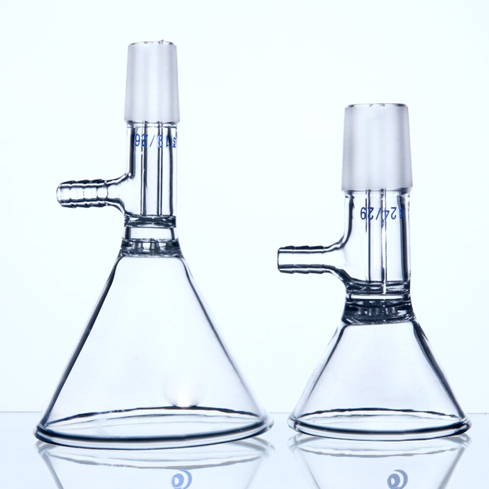 1 piezas claro 60-80 de vidrio cónico de embudo triángulo aspiración embudo para usar en el experimento de laboratorio de