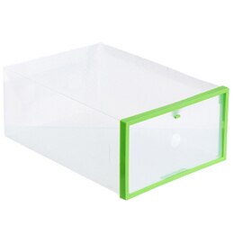 Verdickt kristall transparente farbe schuh Kasten PP kunststoff DIY klapp schublade schuh lagerung Kasten haushalt schutt lagerung A11342: Grün