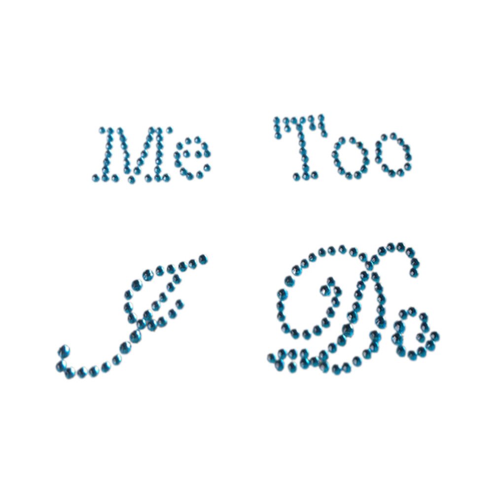 1 Set I Do Me Too Bridal Groom Acrylic Shoe Sticker White Clear Rhinestone For Shoes Decoration For Wedding Decor