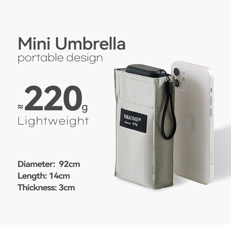 Sonne Flache Mini Regenschirm UV Schutz 210g Ultraleicht Klapp Tasche Regenschirme Regen Frauen Winddicht 6 Rippen Regenschirm klar Sonnenschirm: Beige