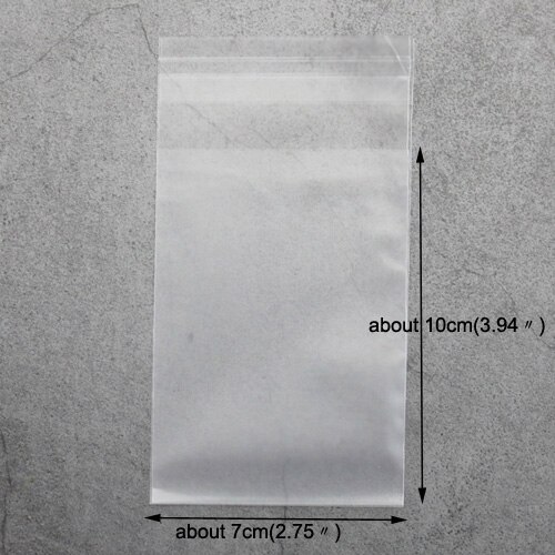 50 stk frostet plastik kuverter multi-størrelse kage dessert poser selvklæbende konvolut bryllup taske kontor skole forsyninger: 7 x 10cm