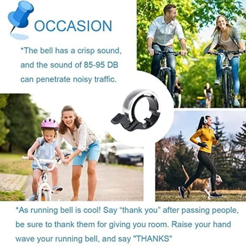 1 Uds. Timbre de bicicleta de aleación de aluminio, alarma de advertencia de seguridad para bicicleta de montaña, timbre para manillar de ciclismo, bocina para bicicleta, accesorios para ciclismo