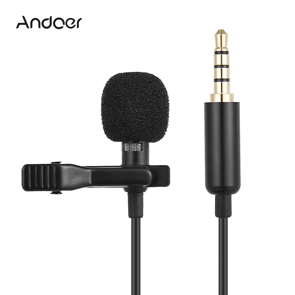 Andoer EY-510A Clip-On Revers Microfoon Voor Iphone Ipad Android Mini Draagbare Hand-Gratis Microfoon Voor Dslr Camera computer