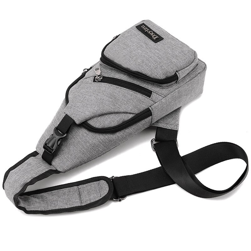 Multi-functional men's leisure one-shoulder bag for travel outside the door USB charging must-have chest bag