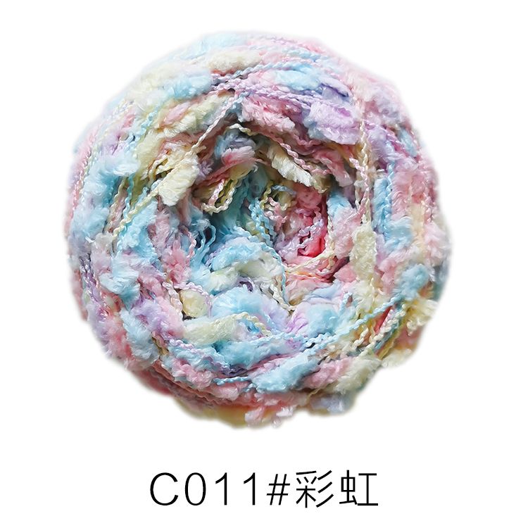 Original Mixed Color Wool Colored Dots, Bean Yarn, Wool Ball, Woven Scarf, Coat, Sweater, Handmade Yarn Material,: Silver Brush