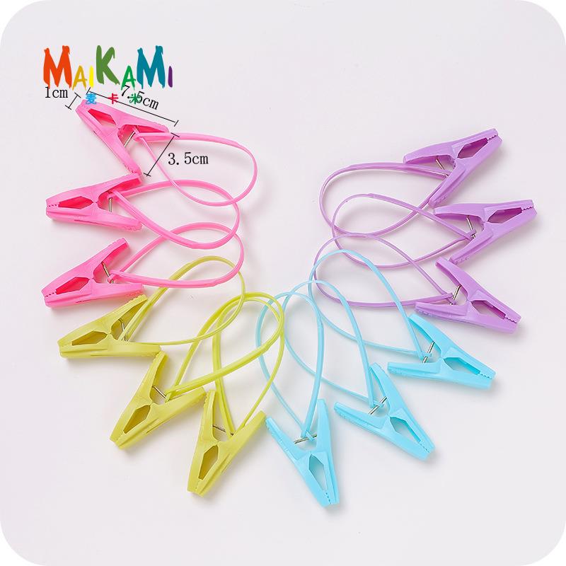 MAIKAMI 12pcs Clothes Pegs Clip For Coat Pants Laundry Drying Hanger Rack Folder Washing Accessories Novelty Household