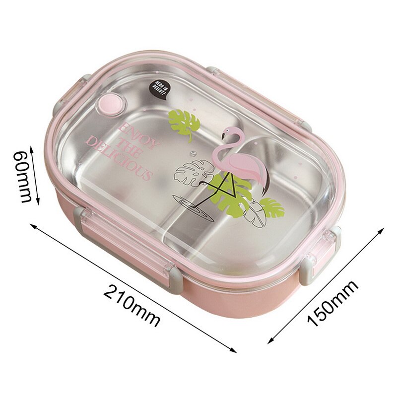 Food Container Portable Lunch Box Stainless Steel Bento Box Lunch Leakproof With Compartments For Kids School Kitchen Tableware#