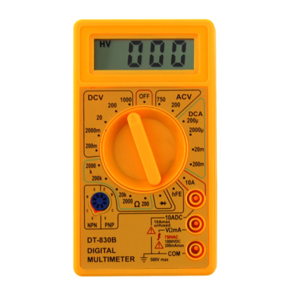 DT-830B Digital Multimeter Electronic Tester 0.5&quot; LCD Display AC/DC 750/1000V Amp Volt Ohm Tester Meter