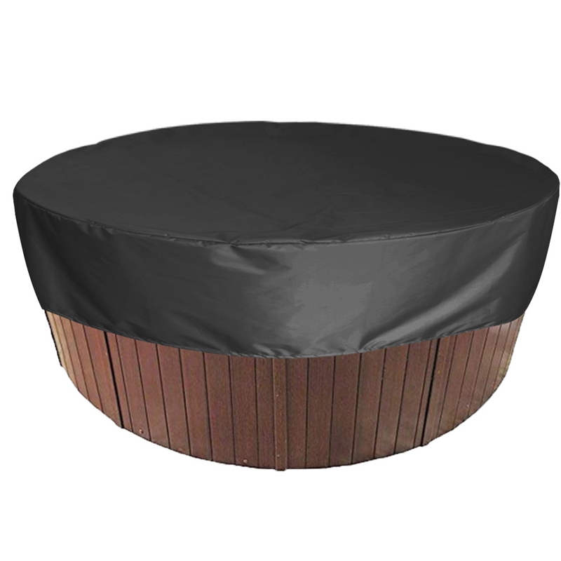 Tampa de cobertura de banheira de hidromassagem redonda à prova dwaterproof água cobertura de piscina solar cobertura de poeira banhado a prata capa de chuva
